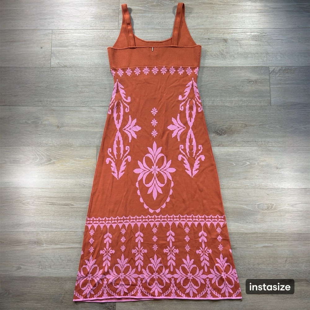 Misa Los Angeles Large Kalil Floral Sleeveless Maxi Pink Floral Sheath Dress - Picture 5 of 14